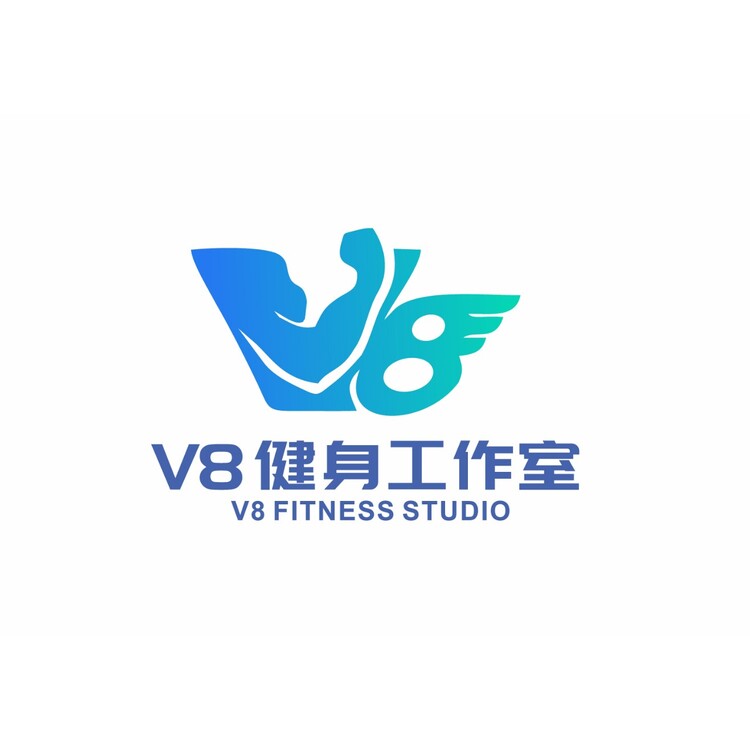 V8健身工作室logo