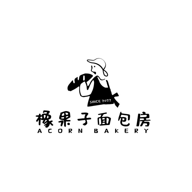 橡果子面包房logo