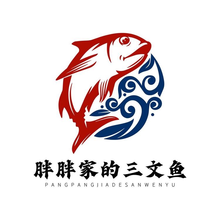 胖胖家的三文鱼logo