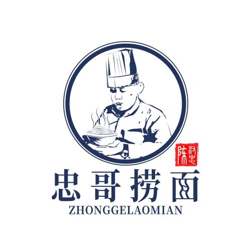 忠哥捞面logo